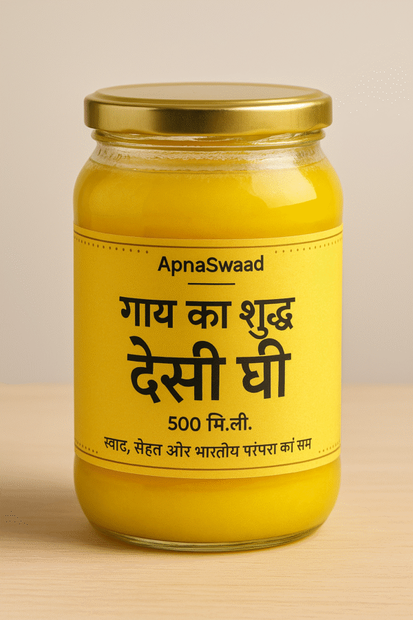 गाय का शुद्ध देसी घी – 500ml | ApnaSwaad